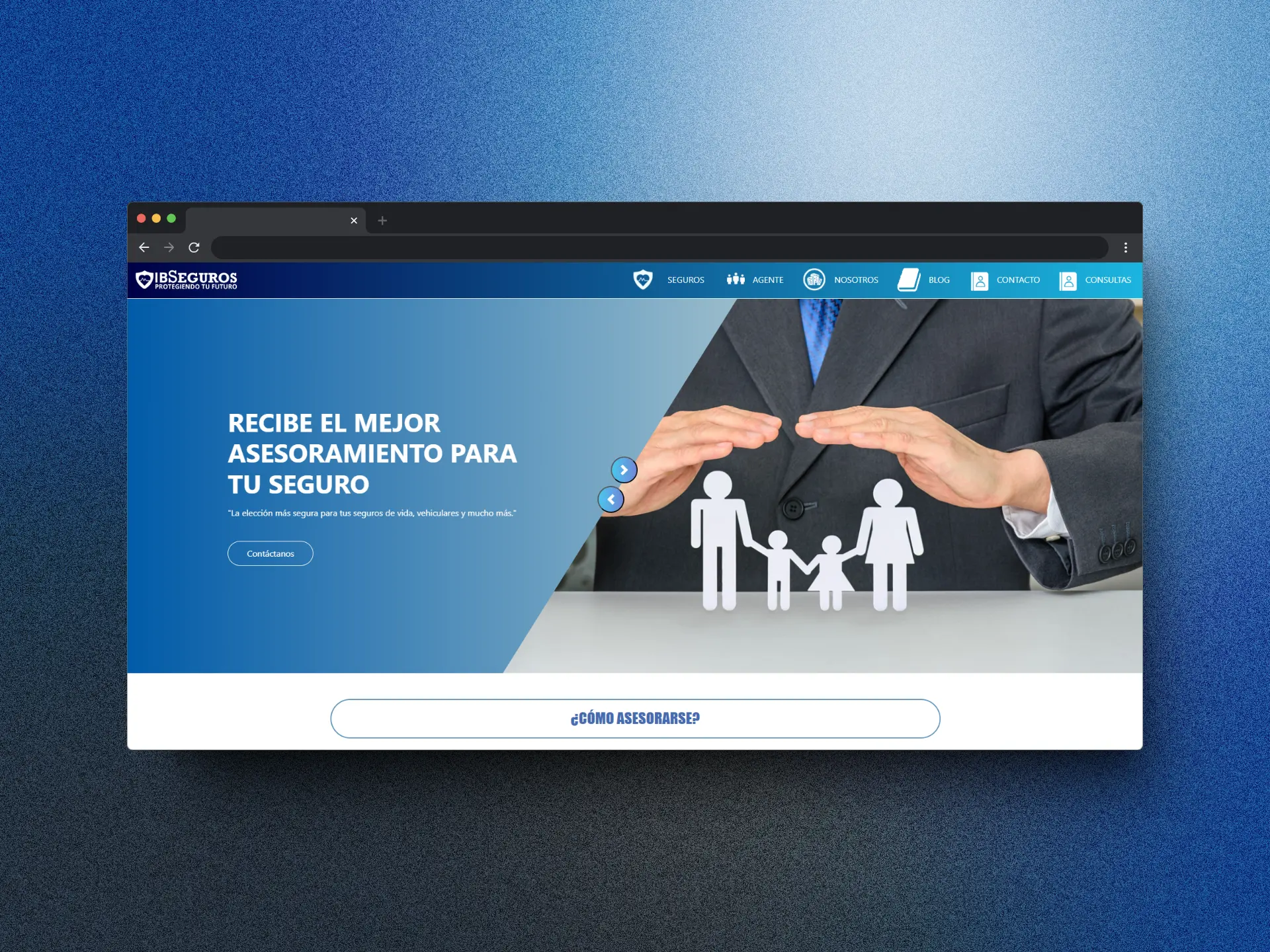 Captura de pantalla del proyecto IBSeguros