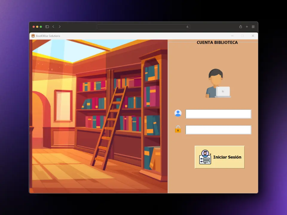 Captura de pantalla del proyecto Biblioteca BookWise Solutions